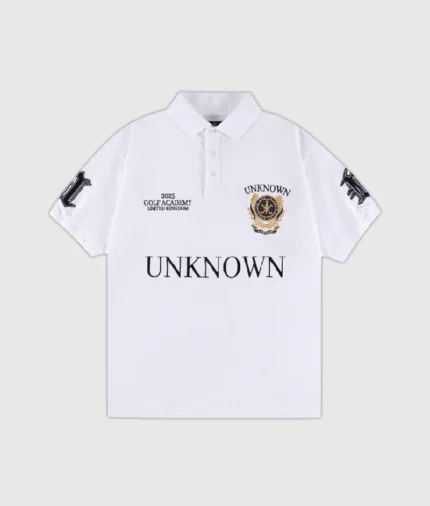 Unknown London Academy Polo T-Shirt White